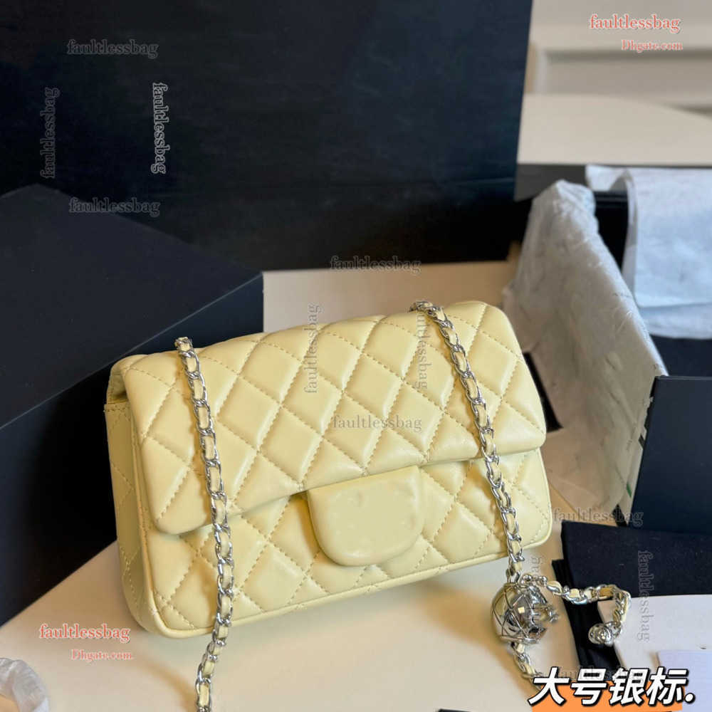Yellow Gold Ball Shoulder Bags Handle CF mini Luxury Brand 25bag Designer Bag Silver Gold chain France Paris Empress Pack woc Handbag CC Crossbody b