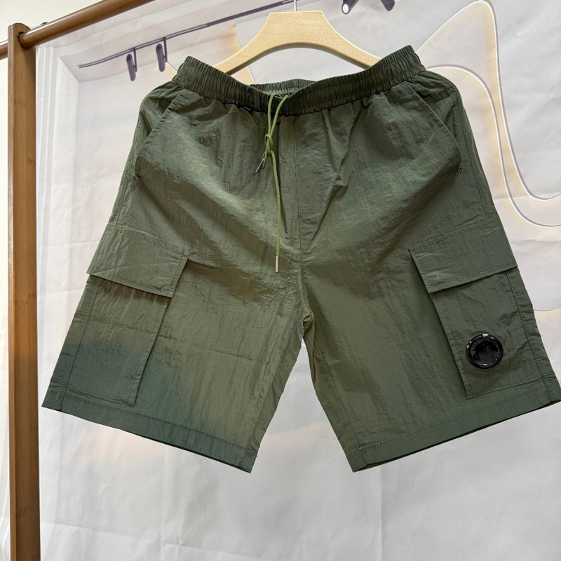 Summer CP Sports Shorts Nylon Metallic Color Loose Casual Quick Dry Pants Outdoor Men Beach Pants 5 Points