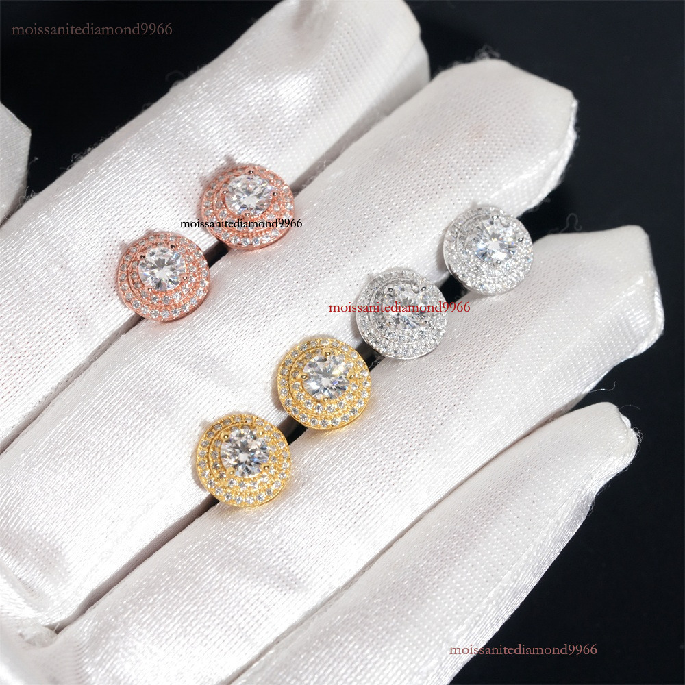 S925 Ice Cut VV Moissanite Diamond 45 Fine 89 Jewelry Earrings For Men And Women's Gifts