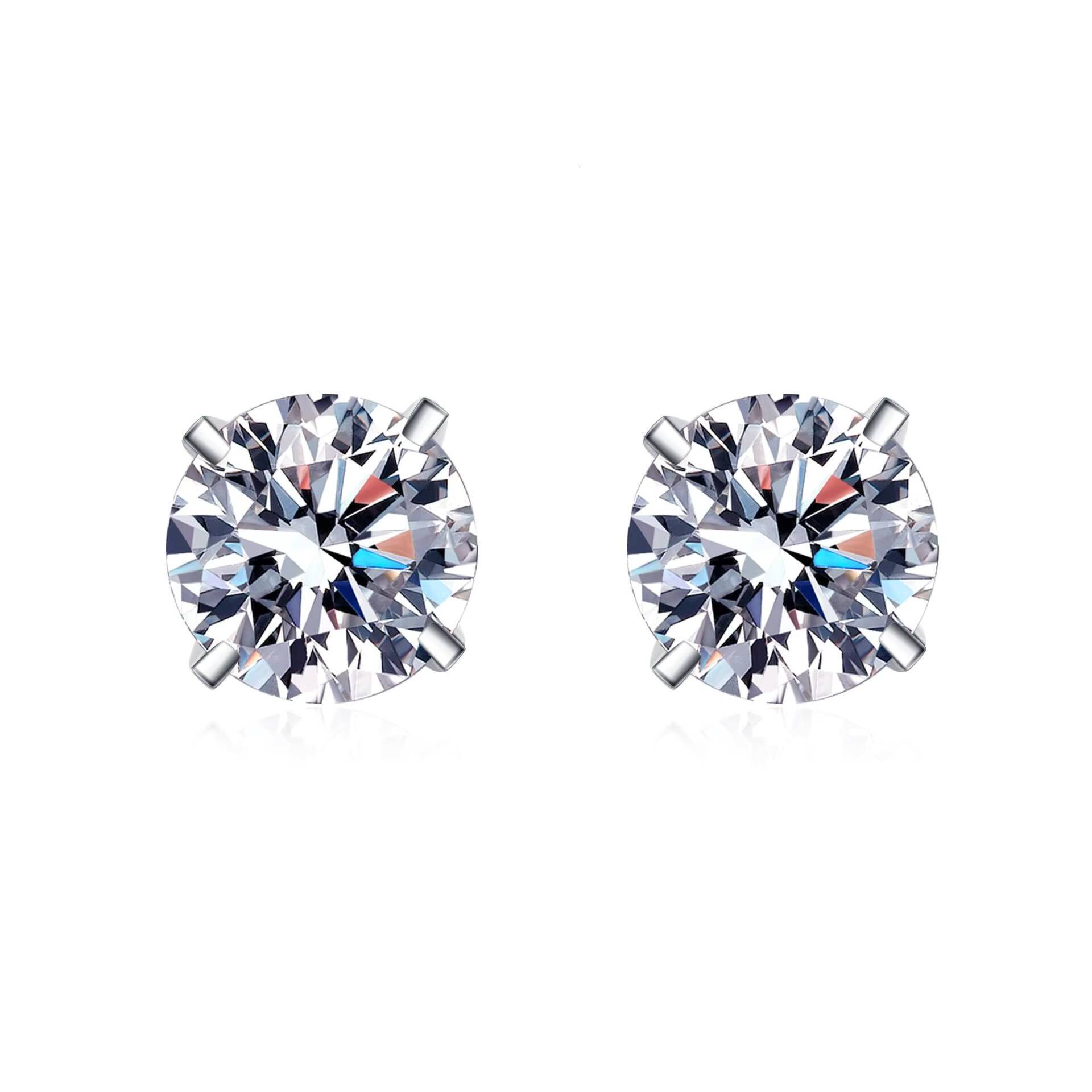 Elegant 1ct Moissanite Earrings - 925 Silver Rhodium Plated Hypoallergenic Unisex Jewelry for Anniversaries Weddings Gifts