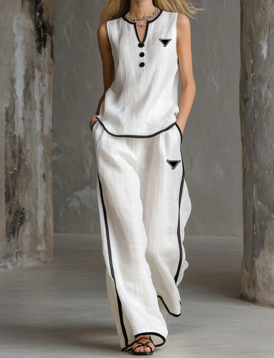 2026 Summer Designer Tracksuits Women Casual Sports Two Piece Set Sleeveless Tank Top Slim Trousers Track Suit Outfits
