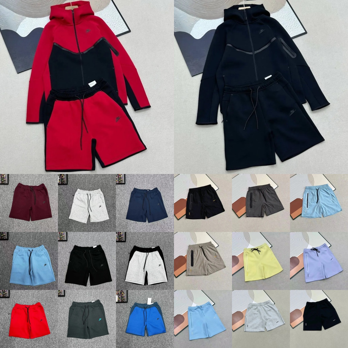 Tech Fleece Nikis Shorts Confortable Tech Fleece Survêtement Miller Designer Sweat à capuche Basketball Football Outfit Piece Set Femmes Hommes S