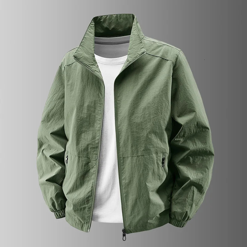 Summer Men Outdoor Thin Jackets Breathable and Windproof Quick Drying Jackets Casual Coats Male Lightweight Loose Jackets 5X 260526BJ