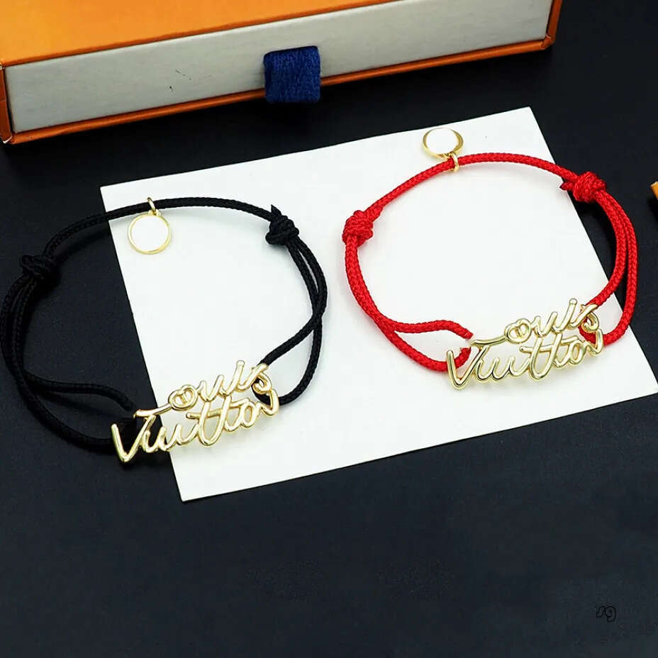 Sg_xinchen Brass Designer Bracelet Classic Letter Women Men Couple Lovers Rope Bangle Copper Bracelets Jewelry Accessory High Quality