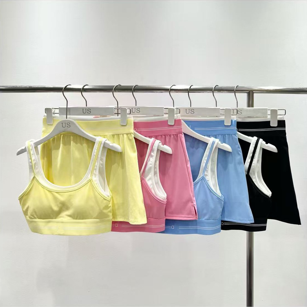 Airbrush Better Together Tennis Skirt Yoga Sports Bra Skirts Tracksuit Summer Sportswear Women Clothes set-image-1107875361