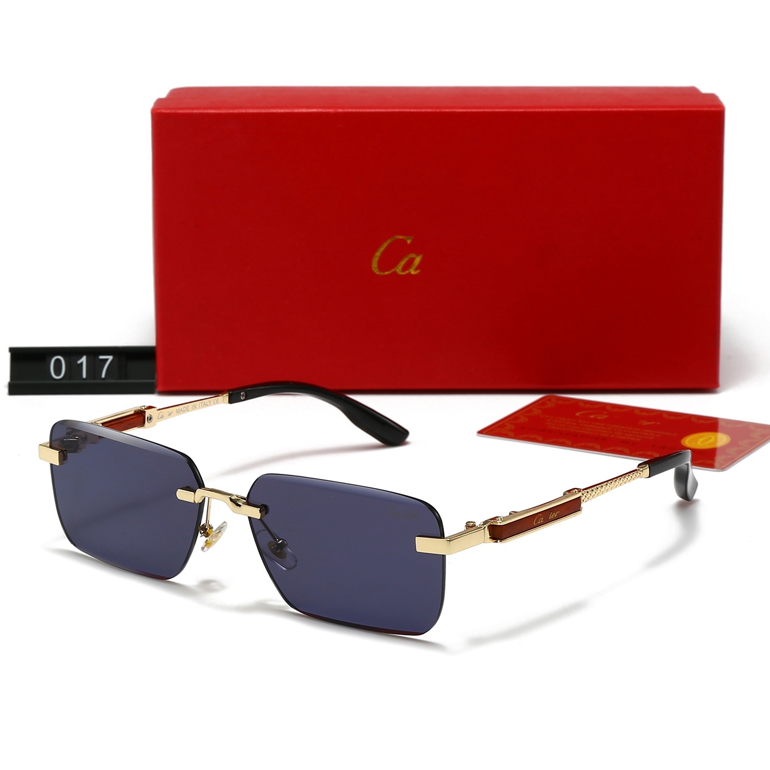 Designer luxury Clear Glass lenses sunglasses for women luxury men Travel trend Beach shading UV protection polarized glasses with box gift