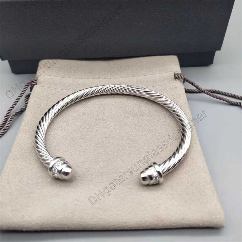 jewelry designer 925 Sterling Silver Bracelet Series 18k Gold Exquisite Set with diamonds Vintage Elegant Versatile Open type Bangle Unisex Style Ho