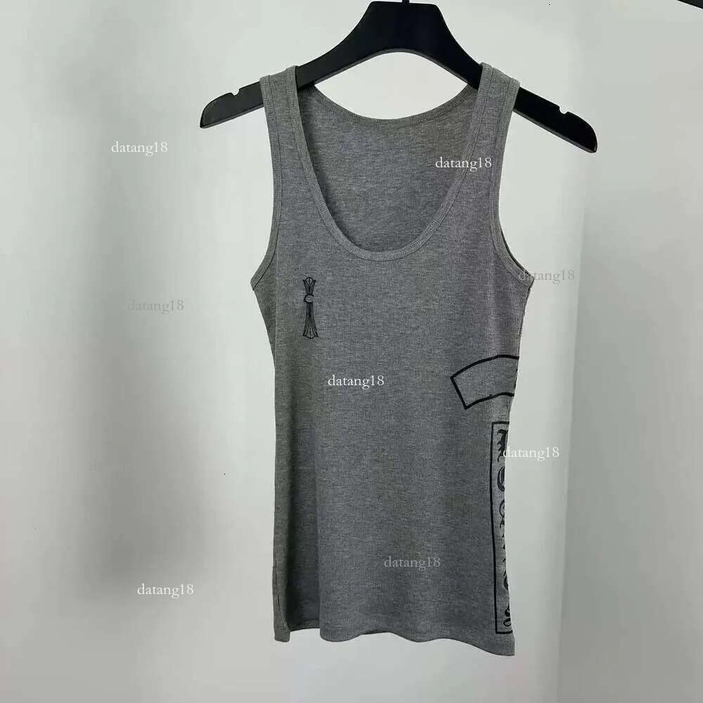 Deadly Doll ch Top Womens Casual Sports Tracksuit Cross Tank Top Luxury Tight Pants Sanskrit Print Ch Shirt Woman Tank Chrome Tank Tops 5a4