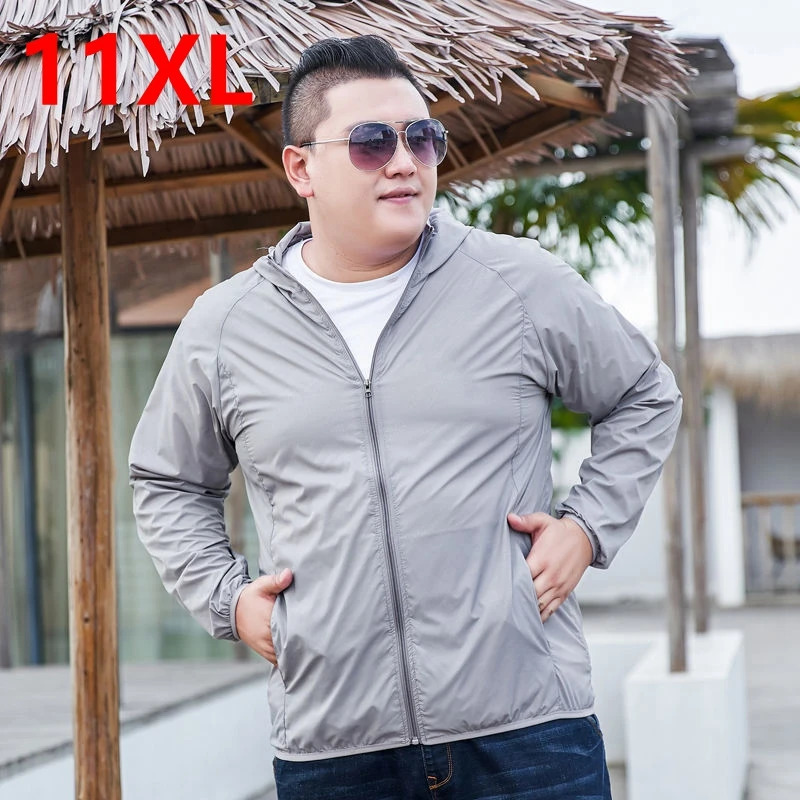 11XL Large size sun protection clothing mens summer thin plus sun protection clothing outdoor quick dry jacket 10XL 9XL 8XL 260526BJ