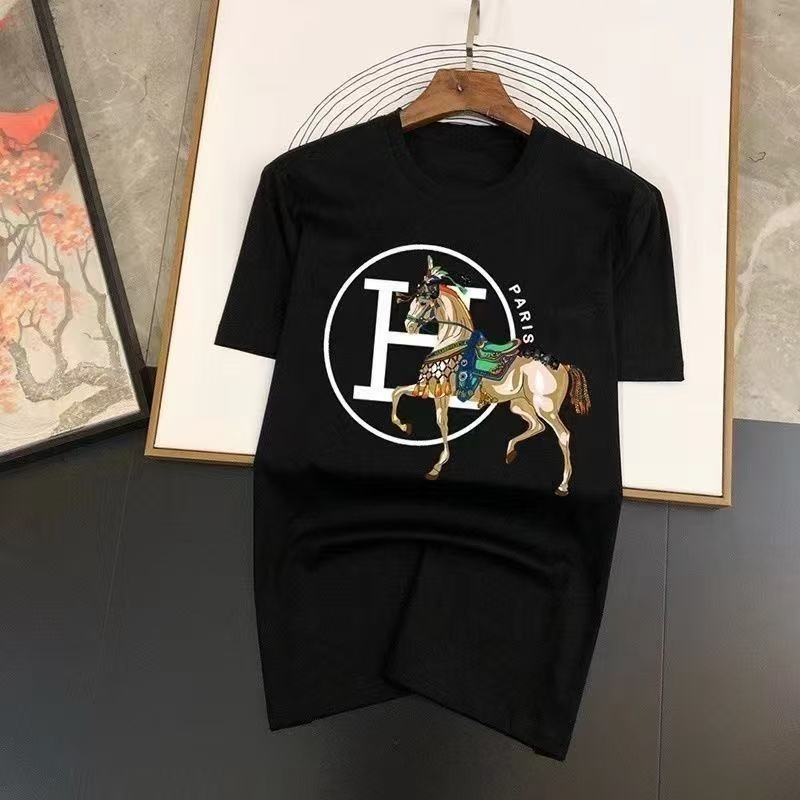 New summer fashion and stylish War Horse letter print luxury men's and women's loose, versatile short-sleeved T-shirt99