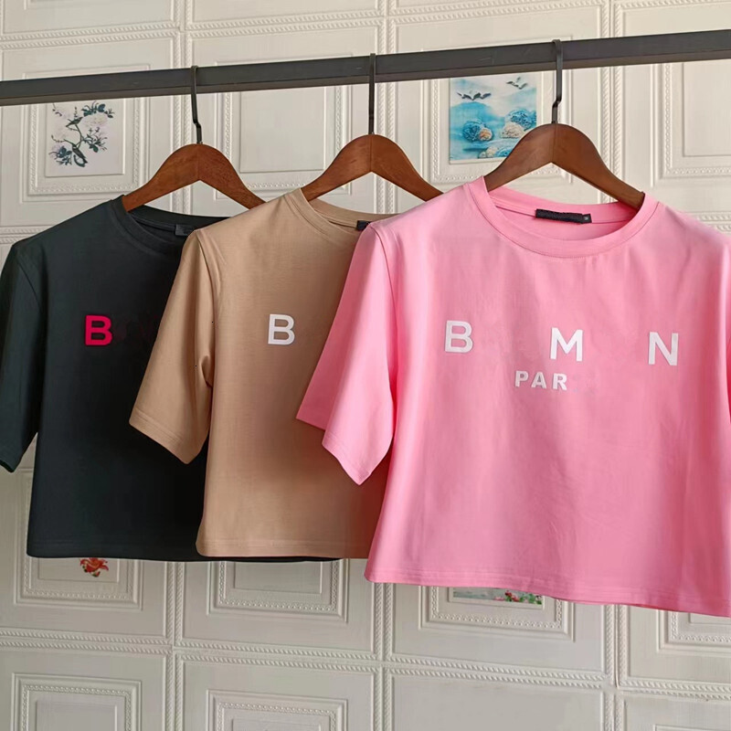 Womens Designer T Shirt Crop Top Letters Printed Tee Shirt 2026 Summer T-Shirt Female Casual Short Sleeves Crew Neck Tops