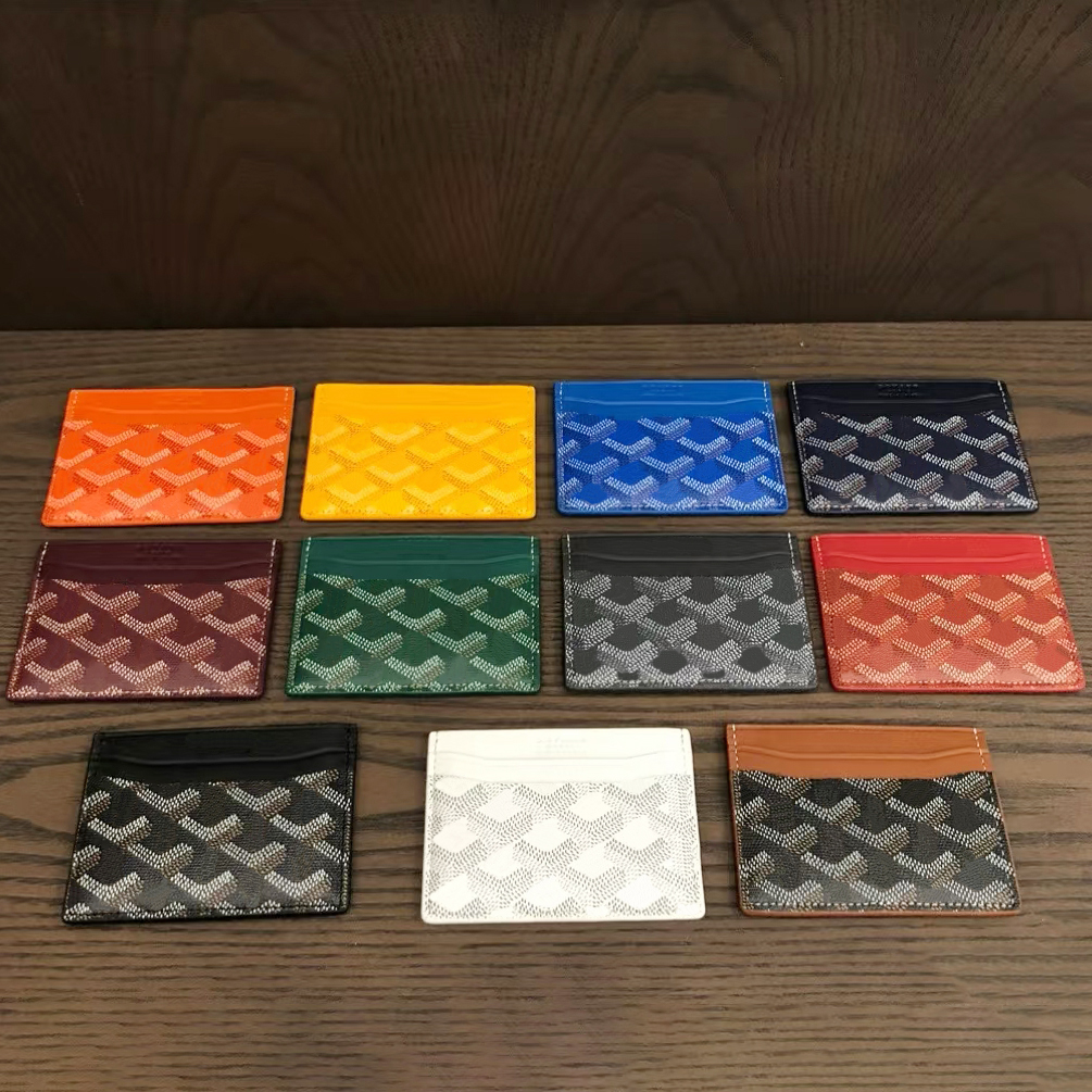 Designer Card Holder SaintSulpice Card Holder Short Long Wallet Luxury Coated Canvas Lightweight Hand Painted Chevron Passport Cover Card Wallet