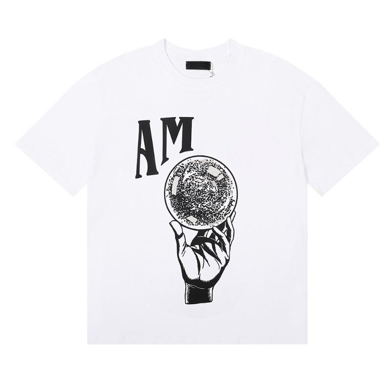 Amalia Shirt Designer Amarishirt Mens Womens Luxury Printed Fashion Man Top Neck Loose Sport Quality Cotton Casual Tees Short Sleeve Luxury Hip Hop