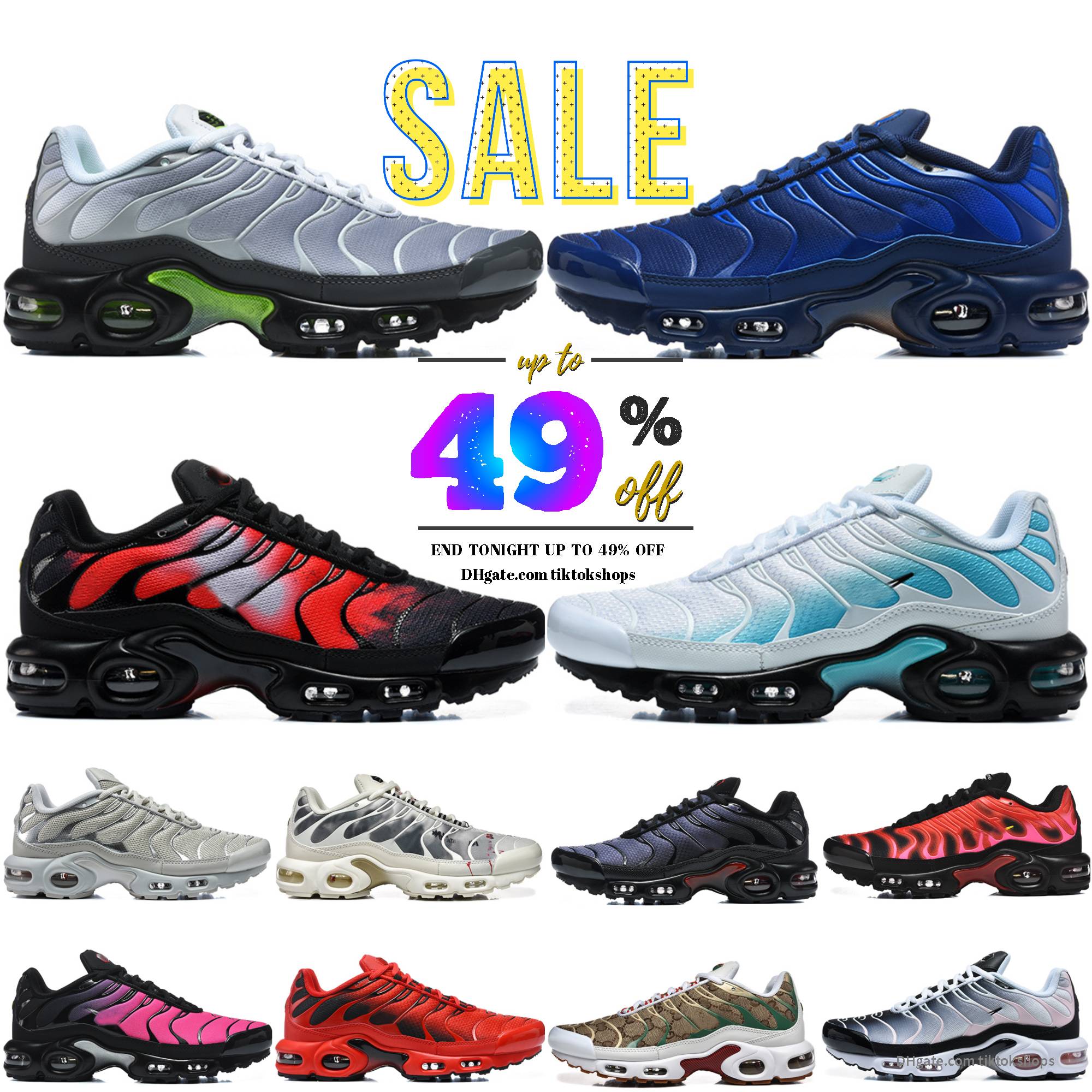 Trainers Tn Mens Running Shoes Plus Tns Utility Triple Black White Wild Grape Neon Flairemax Brown Orange Midnight Navy HHyper Blue Pink Designer Ou