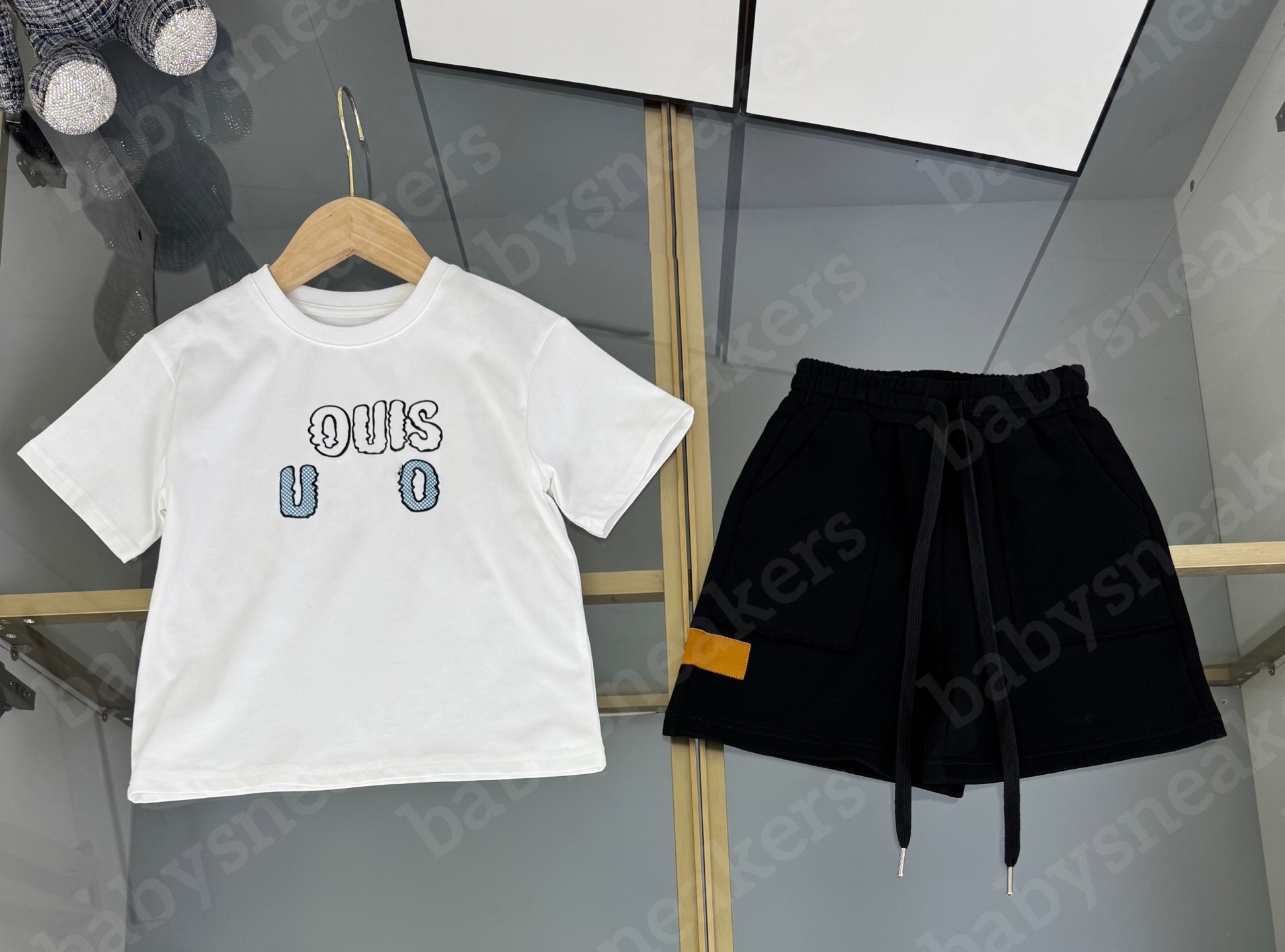 kid clothes Summer tshirt kids designer t-shirt man Clothes round neck letter printed polar style summer wear with street pure cotton