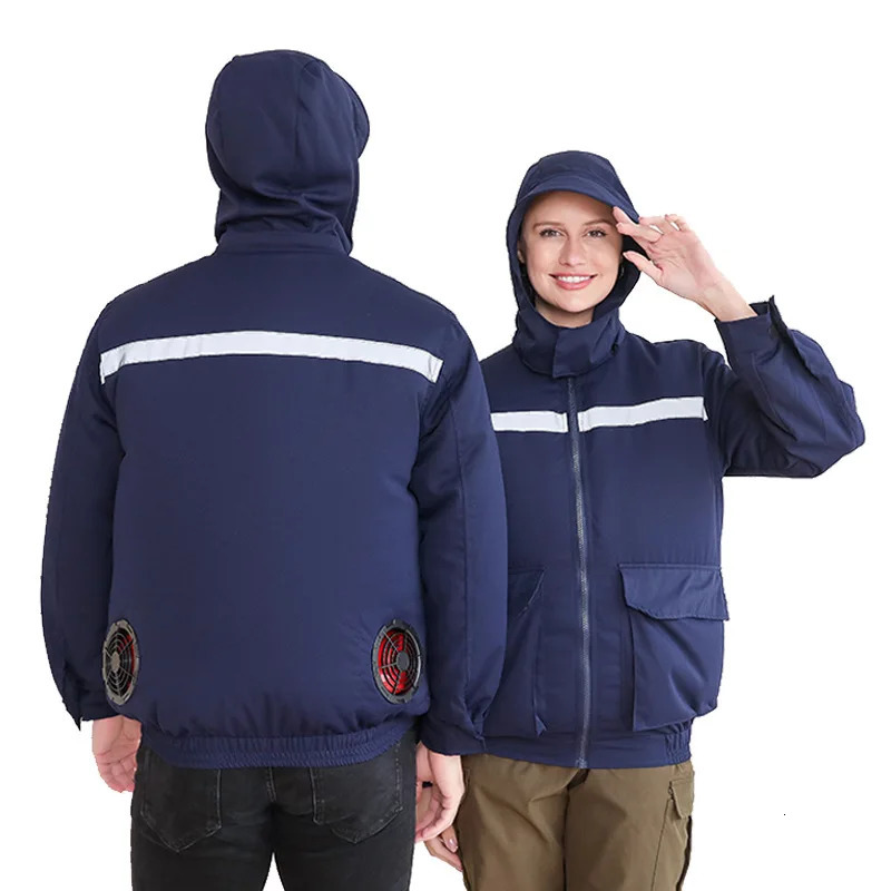 Minsu 2025Hooded Sun Protection Air Conditioning Clothing Summer Air Conditioning Clothes with Fan Cooling Outdoor Camouf 260526BJ
