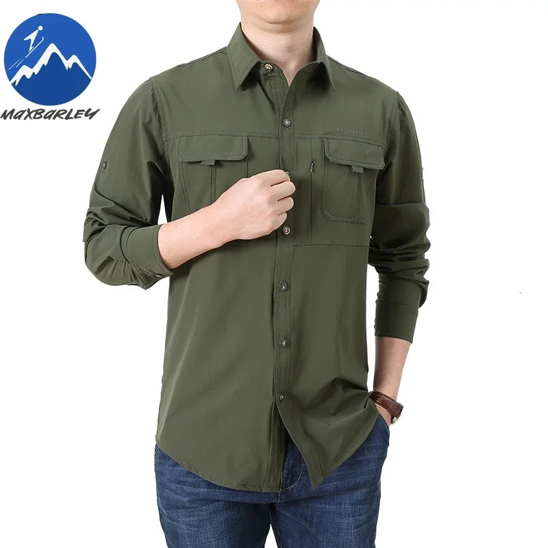 Summer Jacket Upf 50 Sun Protection Fishing Shirts Mens Quick Dry Long Sleeve Shirts Mesh Breathable Hiking Work Cargo Shirts 260526BJ