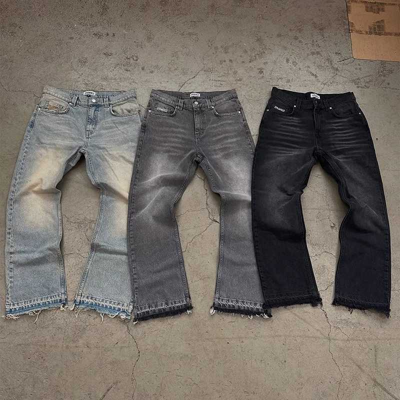 Street fashion casual ins style straight tube washing old retro worn jeans unisex 2026 spring new American high streetT260527