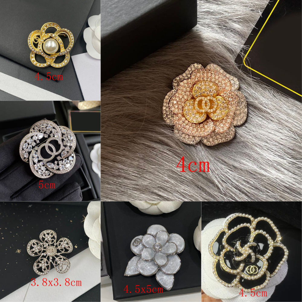 Flower Designer C Letter Pins Luxury Fashion Women Men Unisex Gold Brooch Jewelry Accessories Lovers Gift High Quality Copper Material