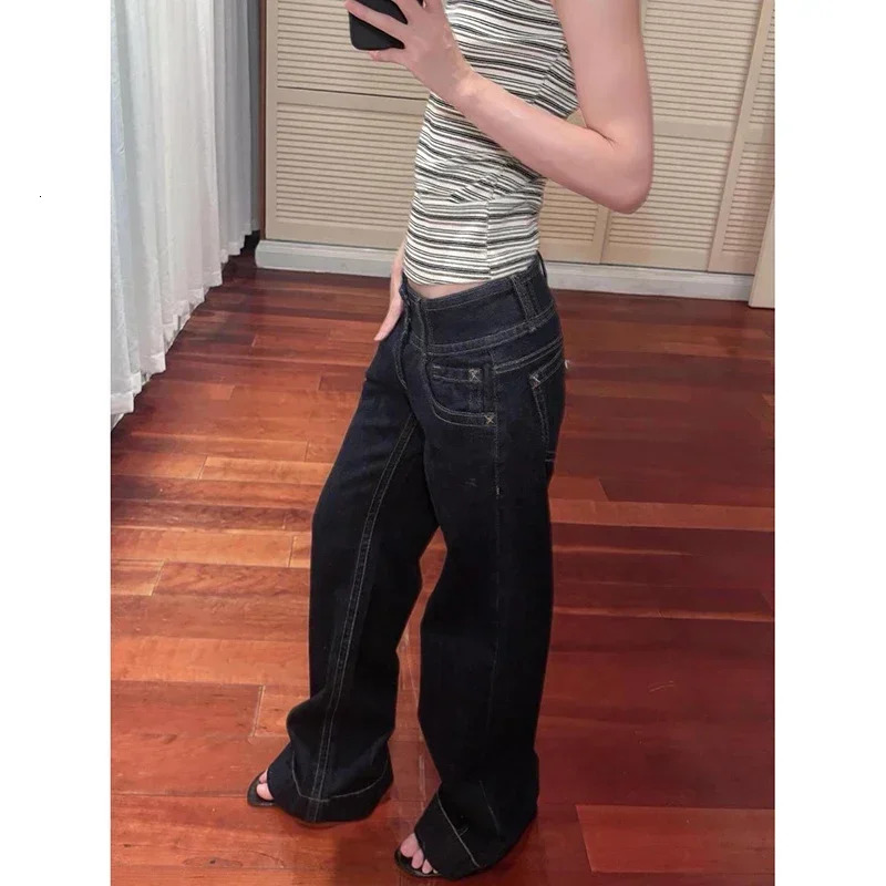 Women Vintage Blue Y2k Baggy Jeans Autumn Harajuku Boyfriend Denim Trousers High Street 2000s Jean Pants Oversize Clothes 260526BJ