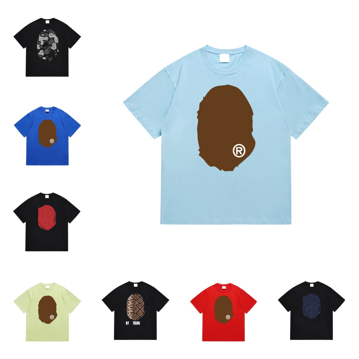 Designer BapeeTShirt voor heren Premium puur katoenen overhemd met korte mouwen Comfortabele zomersport en dagelijks gebruik Designeroverhemd S-2XL