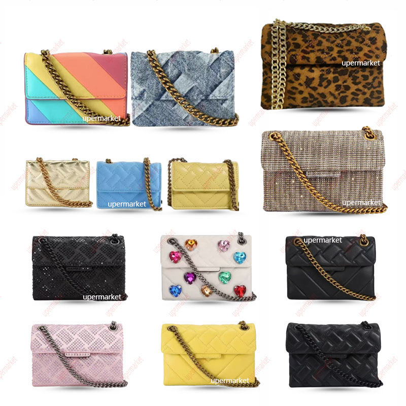 designer leather handbag luxury y2k mini shoulder bag daily plain purse fashion black rhinestone crossbody bag chain flap women letter small bow clu