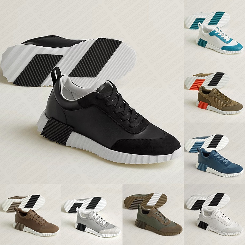 Free shipping Designer Sneakers Running Shoes Trainers Brown Blue Grey Red Breathable Mens Womens Flat Trainer Sneaker 35-45