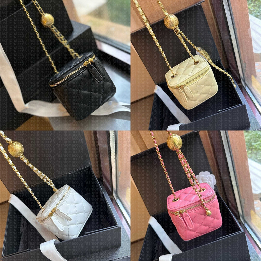 C Cases Makeup bag Designer bag chanIEI Micro Vanity Mini Cosmetic Bag Crossbody Shoulder Designer Tiny Cosmetic Nano Bags Coin Purse Wallet width 1