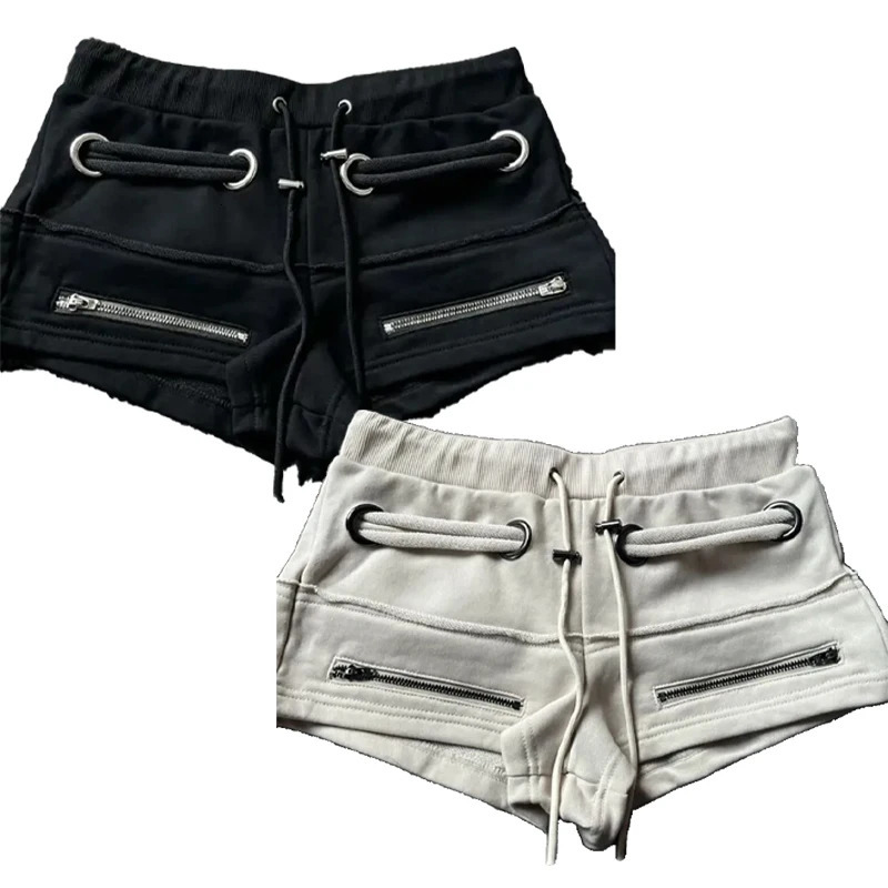 Subcultural vintage high street sexy spicy girls style chic mini shorts summer American trendy female versatile mini shorts emo 260527BJ