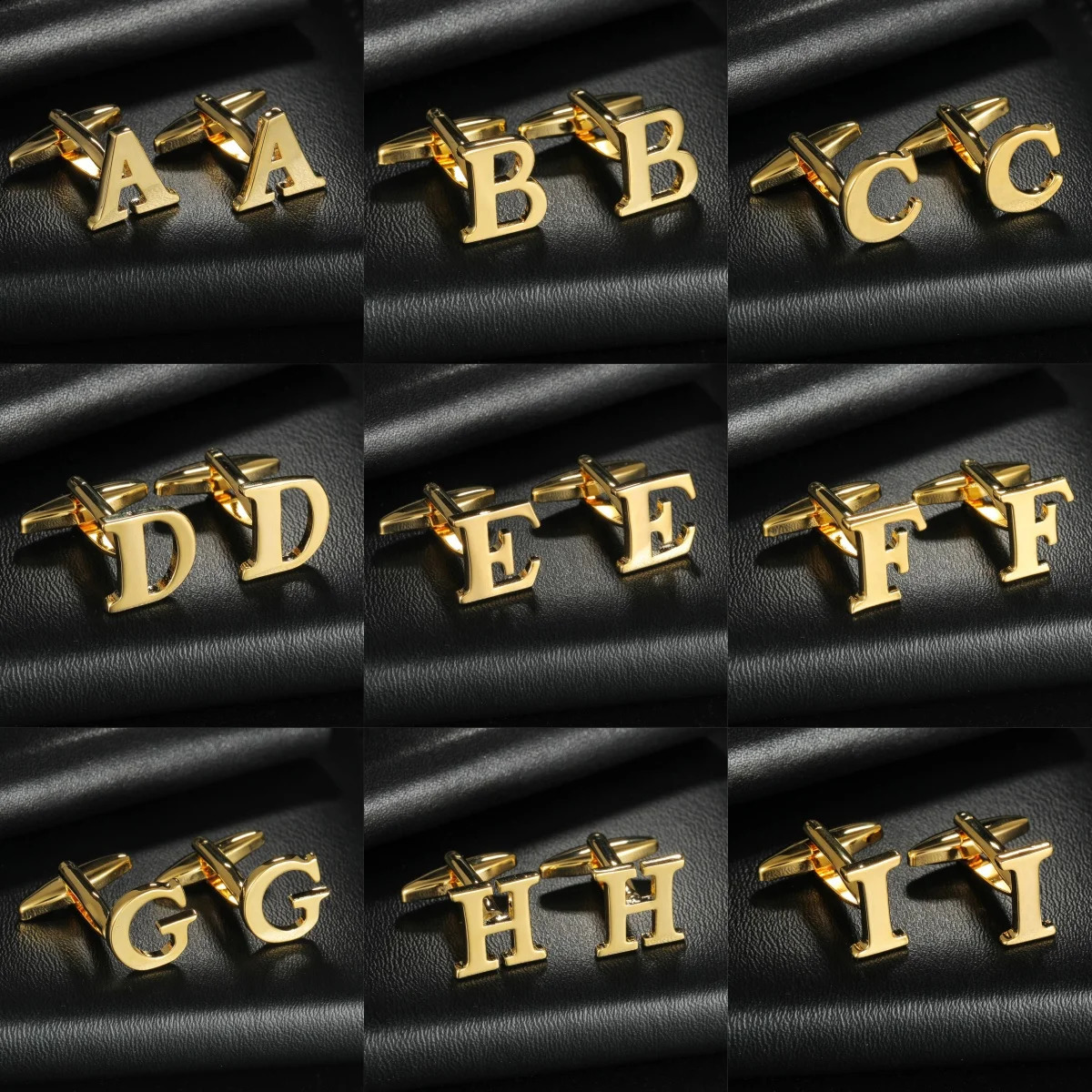 High Quality Initial A-Z Cufflinks Alphabet Letter Copper Material Cuff Links For Business Mens Boys Tuxedo Shirts Gift 260527