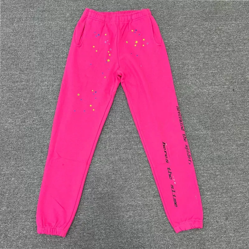 Spyder Pants Jogging Sportswear Designer Spider Fashion Hip Hop Style Pants High Street Alphabet Mesh Pattern Men's And Women's Printed Yo