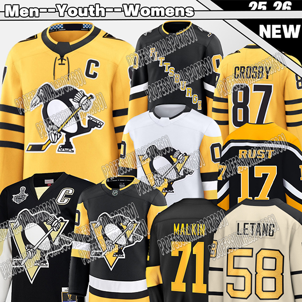 #87 Sidney Crosby pittsburgh hockey jersey penguin jersey Kris Letang Erik Karlsson Evgeni Malkin Bryan Rust Tristan Jarry Stadium Series jerseys-image-928586589