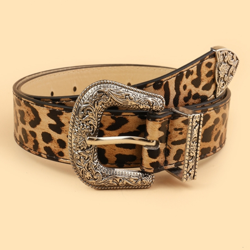 Retro Alloy Buckle Waistband Bohemian Vintage Embossed PU Leather Belt New European And American Style Carved Retro Casual Belt Versatile Trendy Wom