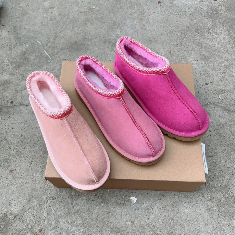 Australia Snow Boot Tasman tazz Slippers Designer boots Leather Fur Suede Pink Grey Chestnut Men Women Slides Fall Winter Platform Booties Scuffs-image-918020198