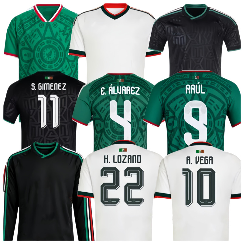 Mexico jersey 2026 World Cup Home away Player Fans Kit soccer jerseys A. VEGA C. HUERTA L. ROMO RAUL football shirts men kids kit set Third goalk-image-956273841