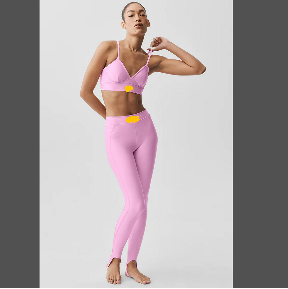 Elastic Soft Fabric Sportswear Set with Seamless Jogging Bottoms and Supportive Top for Active Lifestyles-image-1108073092