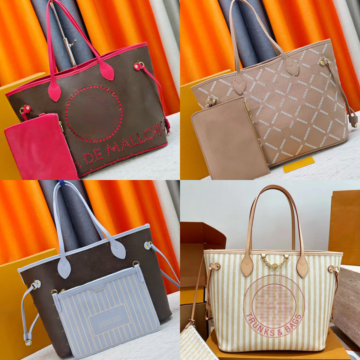Designer Inside Out Bag Luxury Women Bags Reversible Tote Bags Leather Shoulder Bags Large Capacity Shopping Bag Handbag Purse Travel Bag Top
