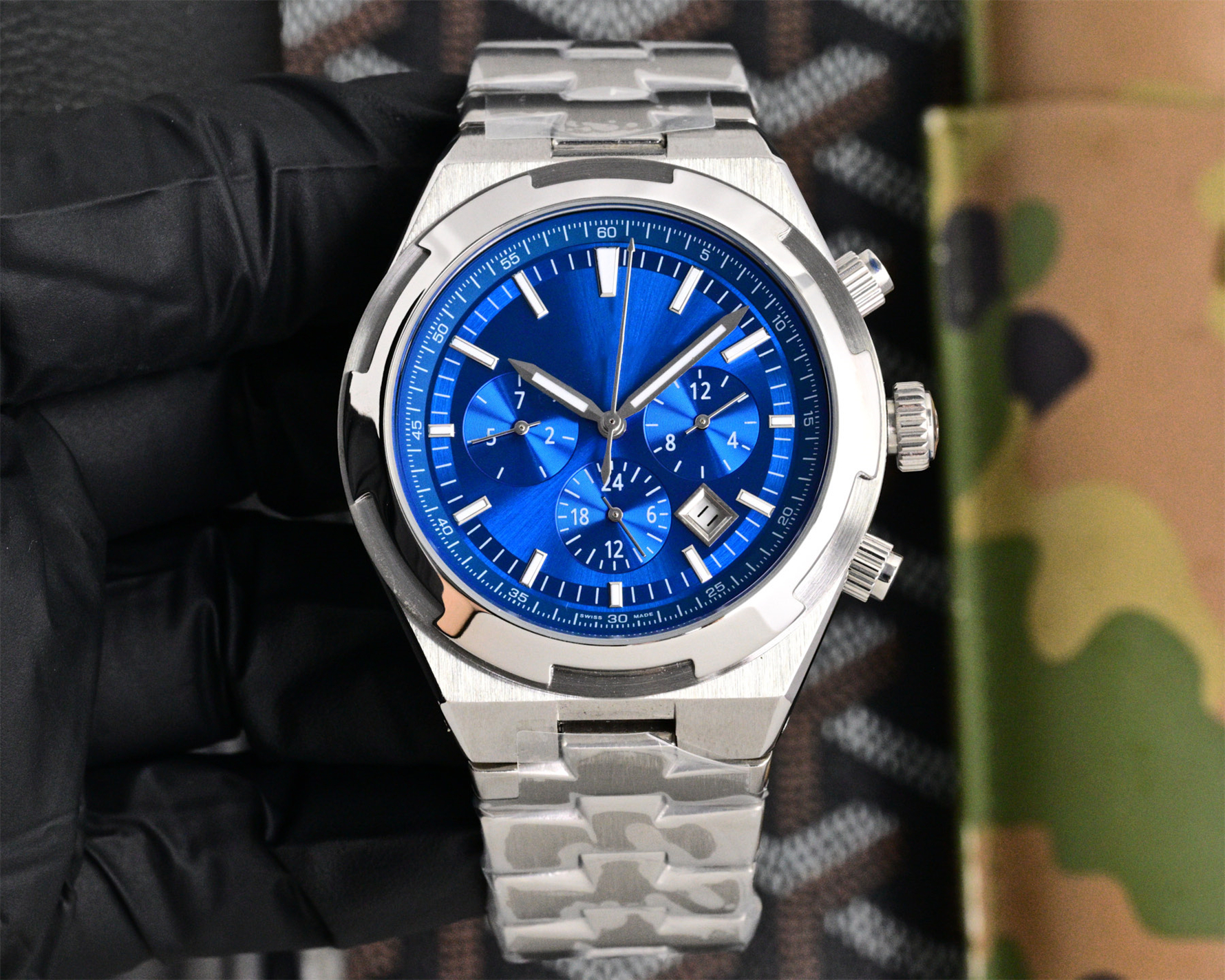 Mens VC OVERSEAS 4500V 5500 Complex watch luxury designer watches Automatic mechanical movement watch fashion Classic Luminous sapphire Wristwatches