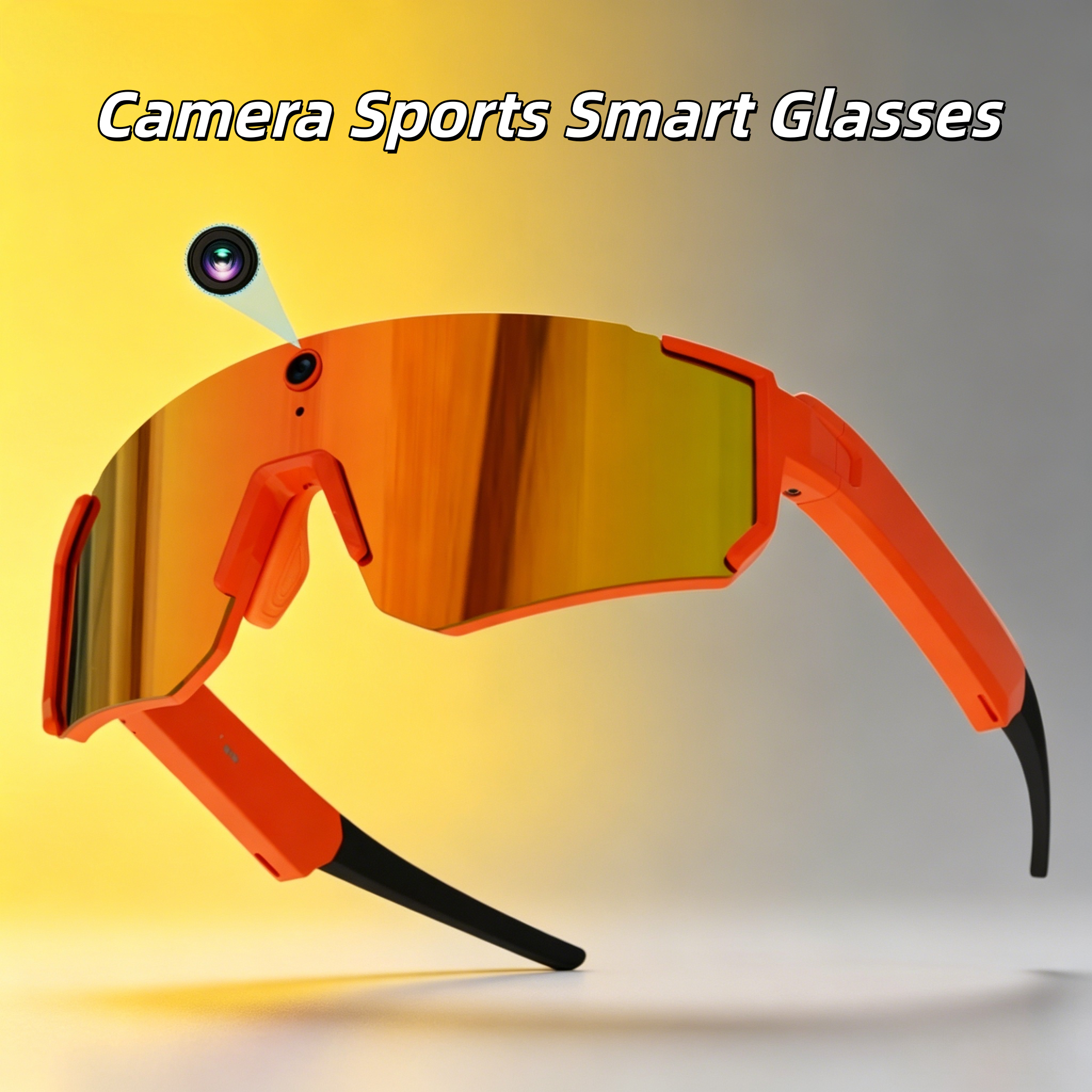 AI Camera Smart Glasses + Outdoor Cycling Sports + Protective Goggles + Video Recording, Photo Taking, Real-time Translation, Anti-glare, Wearabl-image-1108074708