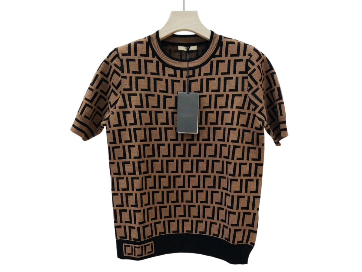 Knit Cotton T-shirt top - Stylish & Comfortable Everyday Wear-F-image-1108006245