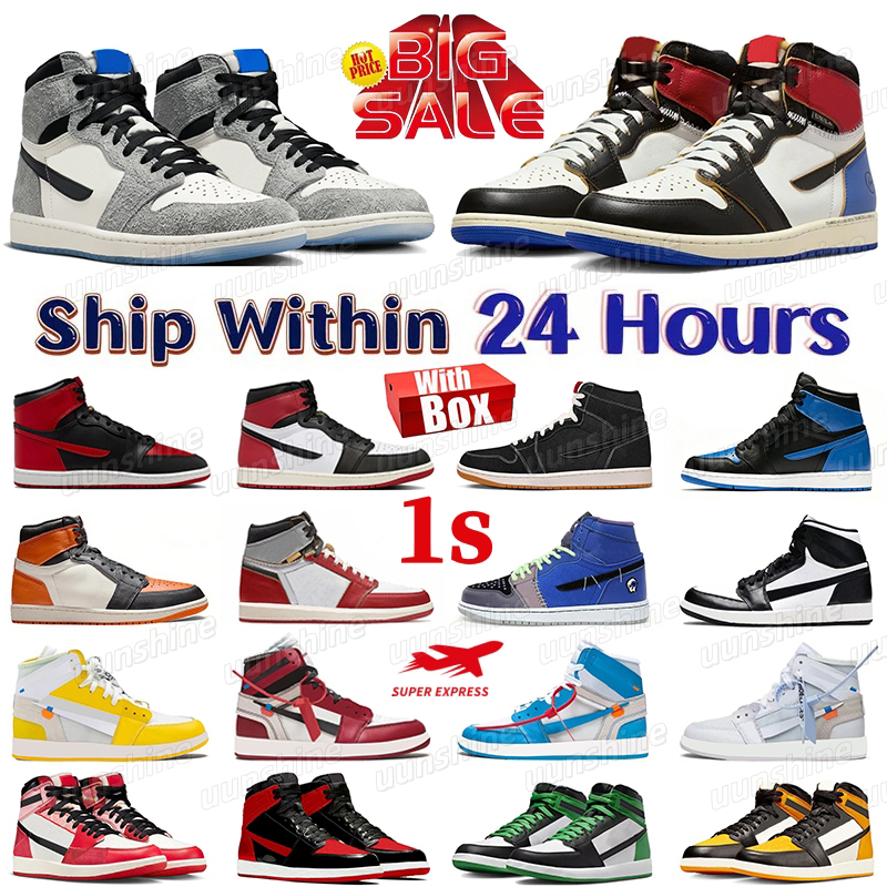 2026 With Box 1s Basketball Shoes 1 high og Cool Grey 85 Bred Varsity Red Sport Royal Shadow UNC Mocha Black Metallic Gold Designer shoes Outdoor Sp