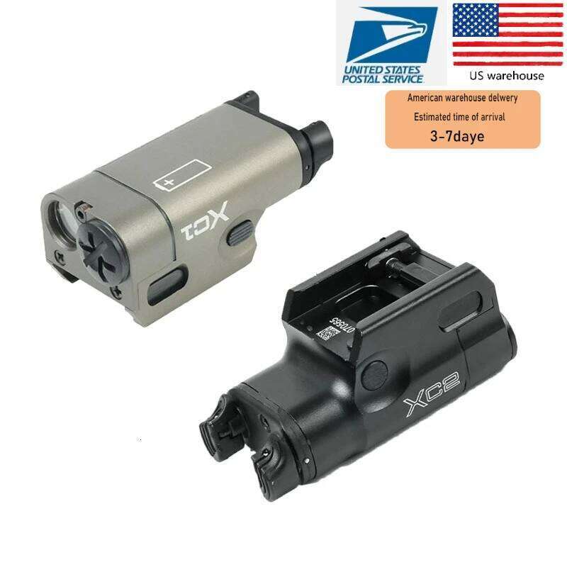 US Warehouse XC2 XC1 Red Dot Laser LED Mini Flashlight Hanging Tactical Light for 20MM Rail Airsoft Hunting Accesssories W260514