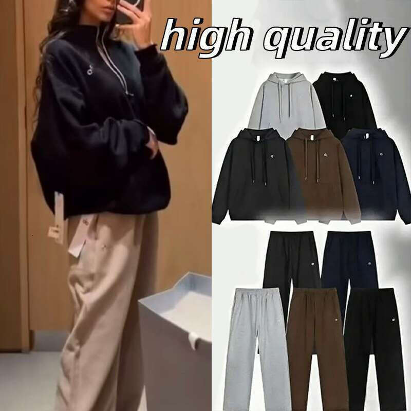 Set da palestra per yoga Alolynessity Donna Uomo Pantaloncini Felpa Pullover Giacca Set Moda casual 3D Argento Logo Alolynessity Set Abbigliamento d