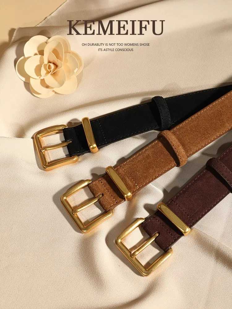 Fashion Suede Cowhide Womens Belts Genuine Leather Luxury Designer Belt Slim waist Dresses Jeans Girdle M260527 Z260924