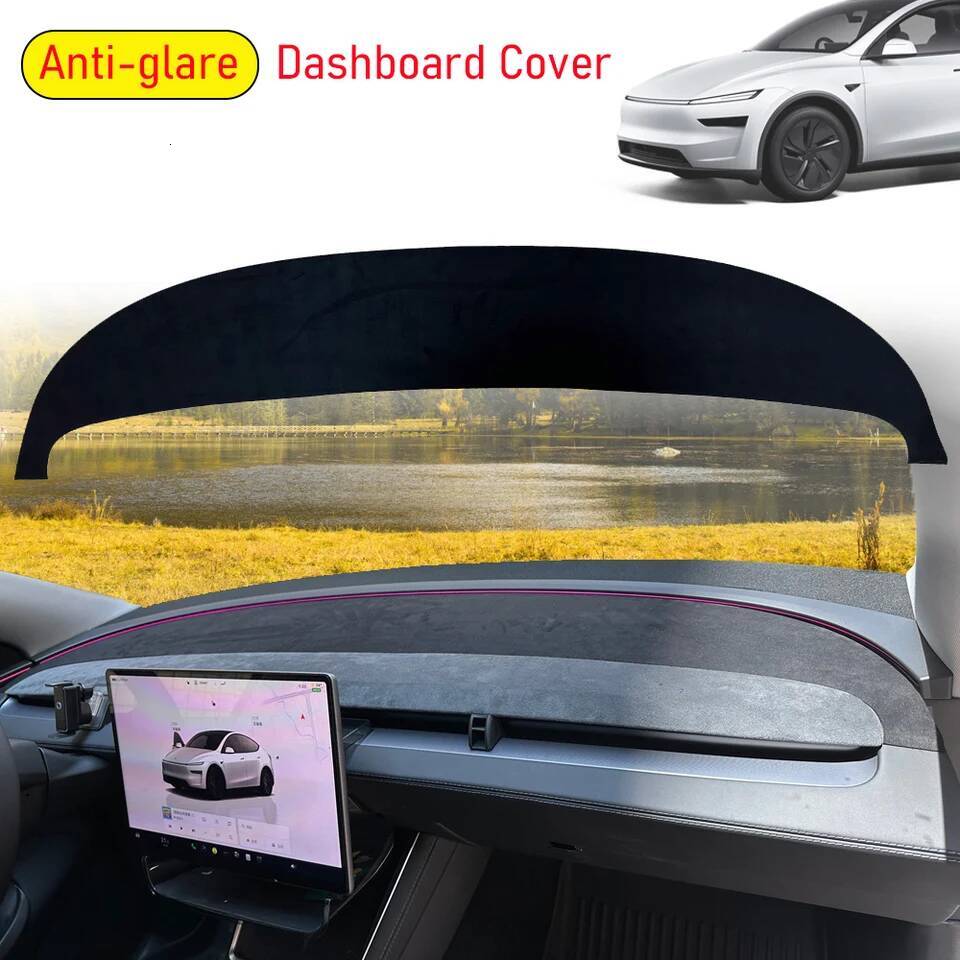 For Tesla Model Y Juniper 2026 2025 Dashboard Cover Pad Suede Sunshade Protector Anti-UV Dash Mat Non-slip Pads Car Accessories ddmynov ddmynov ddmy