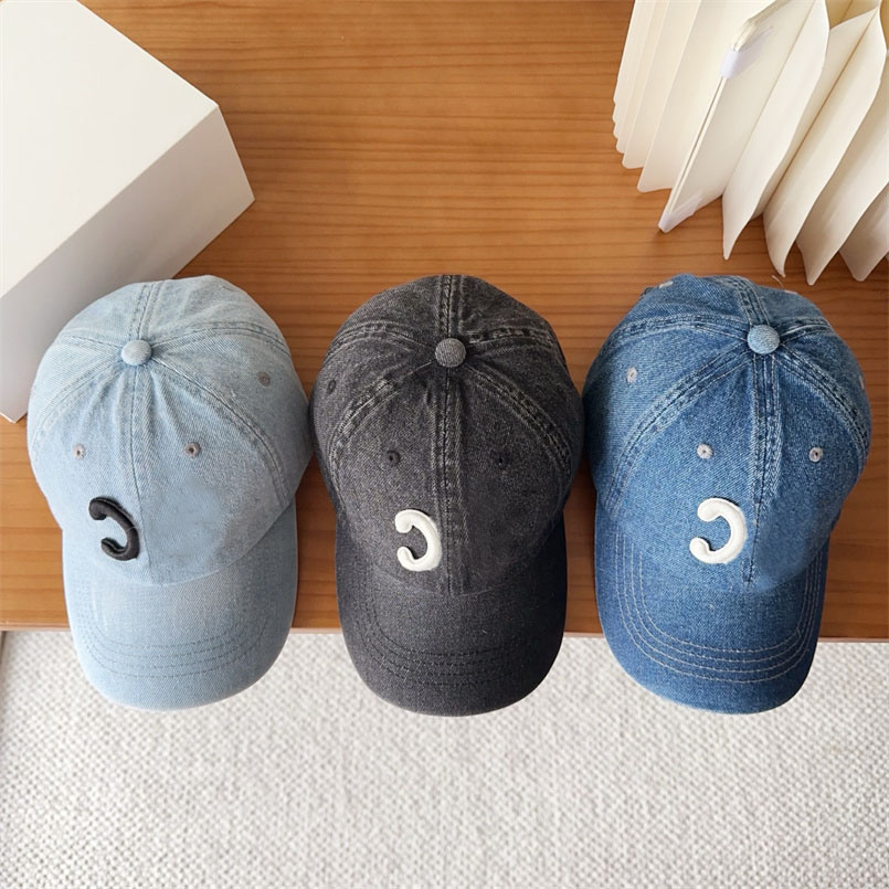 hot 2026 new Designer Denim Baseball Cap Women Hip Hop Letter Caps For Ladies Men Outdoor Summer Visor Autumn Casual Snapback Sun Hat 3 Colors