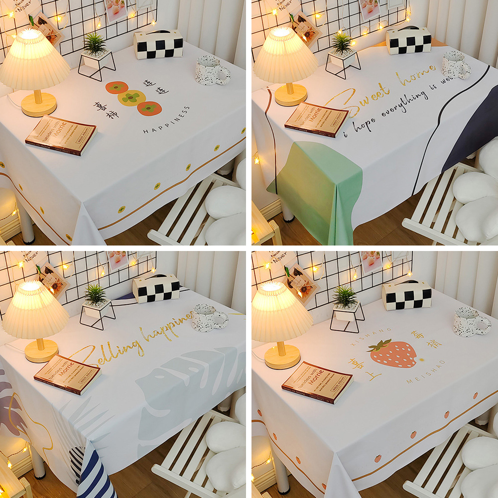 PVC tablecloth, waterproof and oil-proof. Dust cover for TV cabinet, table mat and table cloth for tea table rectangular dining table.M3CY01-image-1108031865