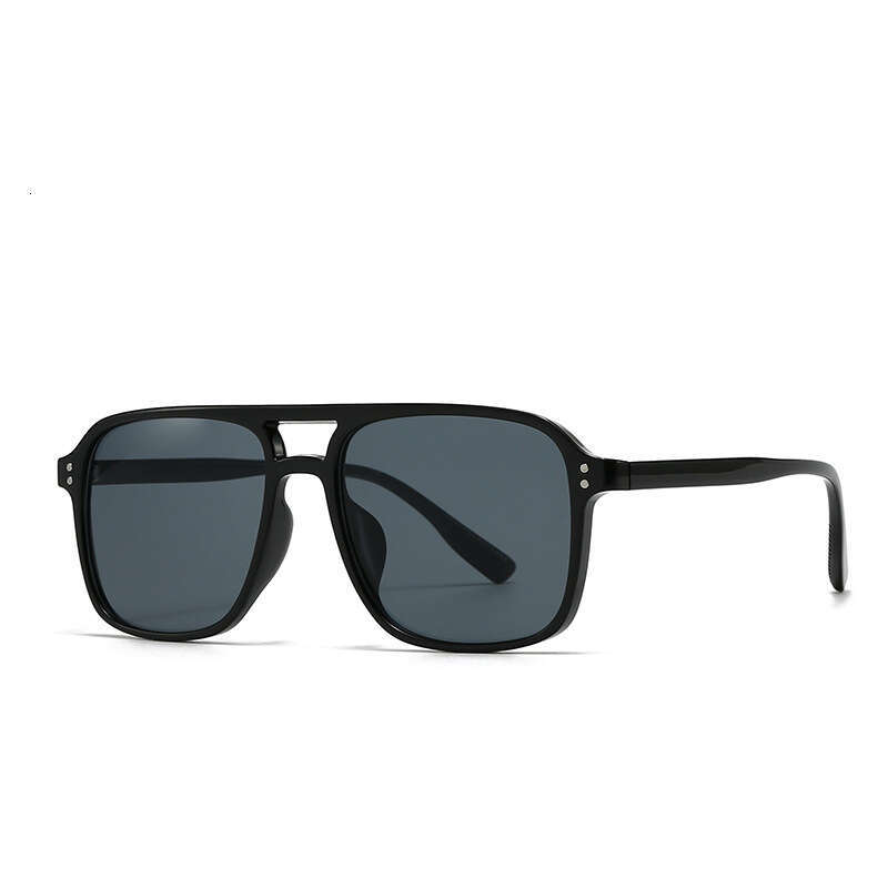 New Modern Retro Square Double Bridge INS Style Street Photography Sunglasses 22003 Chunjinqiuli