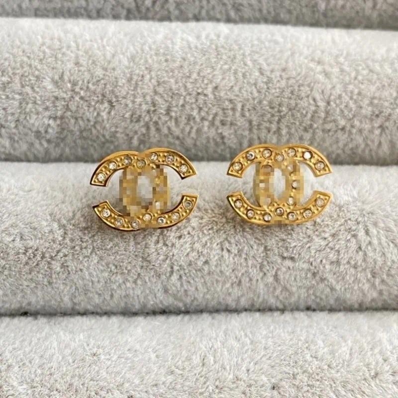 Luxury Earring Stud Designer Earrings Titanium Steel Simple Letter Fashion cc Earring Trendy Jewelry Christmas gift birthday gifts