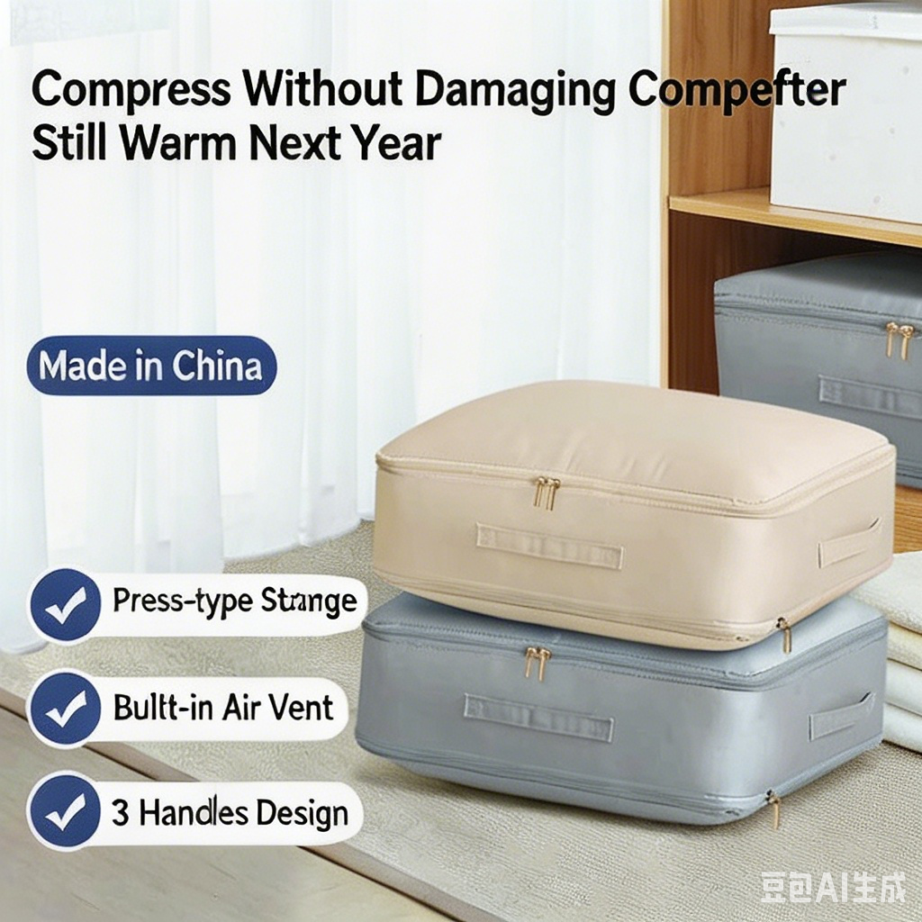 2pcs Storage Bags Large Plastic Bag Organizer Multi-purpose Rectangular Wardrobe Container Suitable For Bedding Blankets And Clothing-image-1108233715